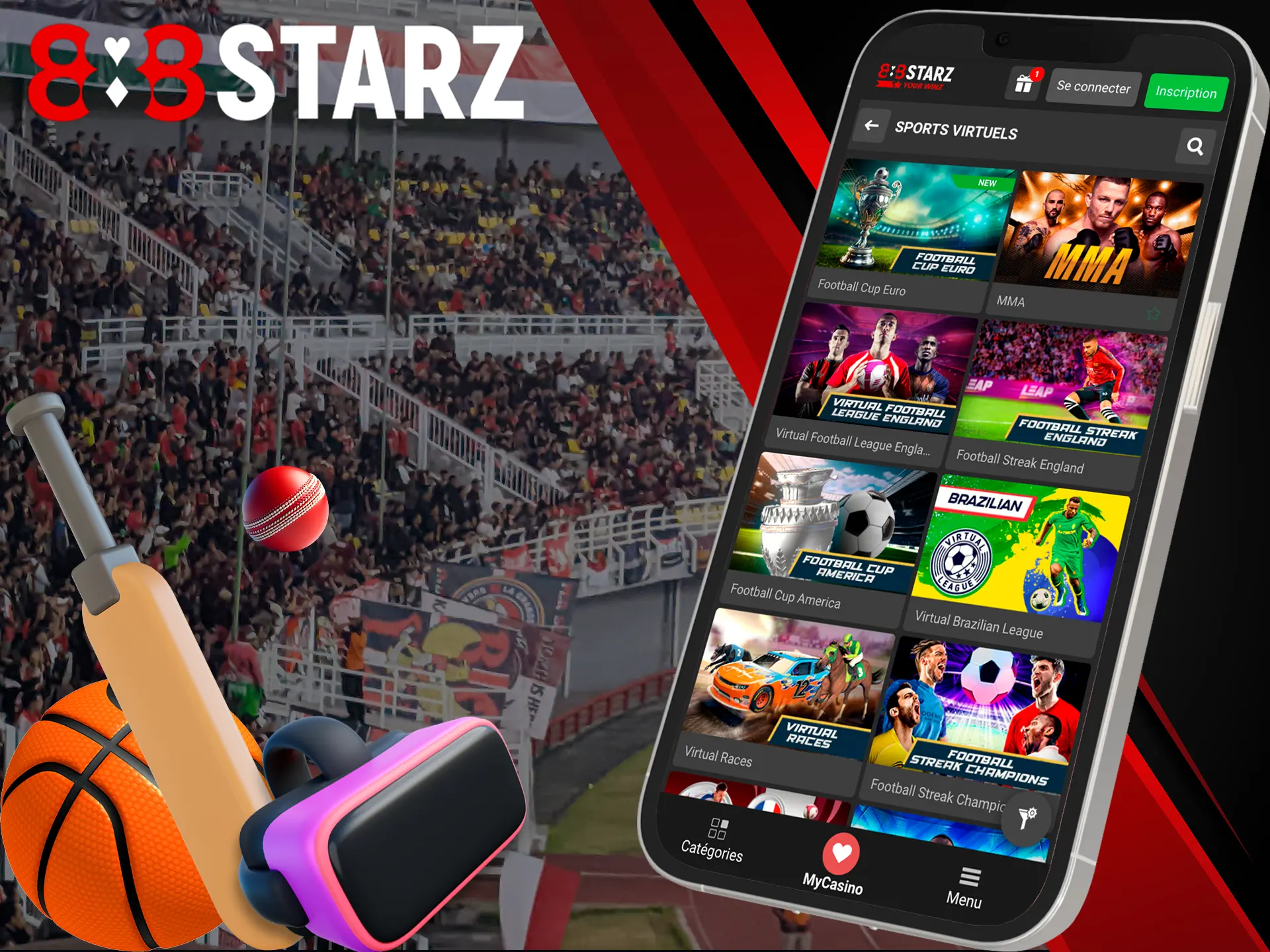 Set your virtual sports betting on fire with the 888Starz app.