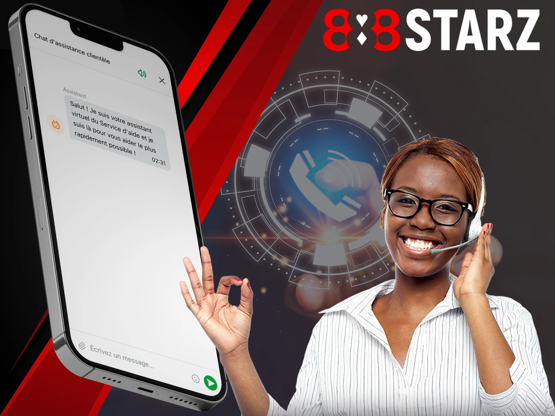 Use the 888Starz application for assistance when you need it.