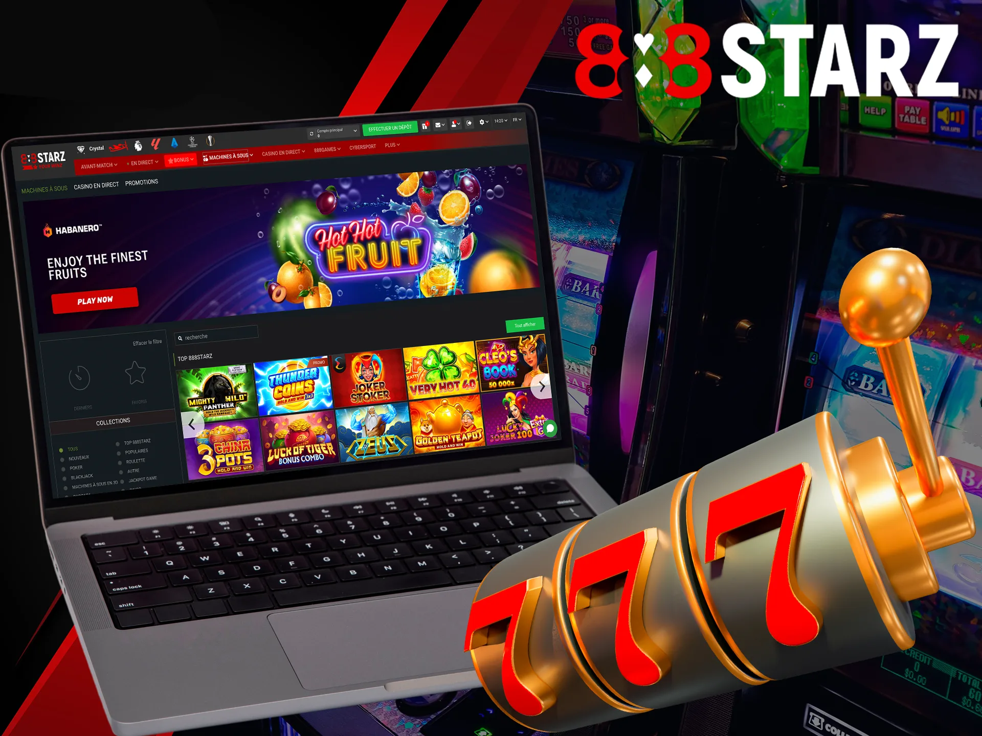 Play slots and win with 888Starz.