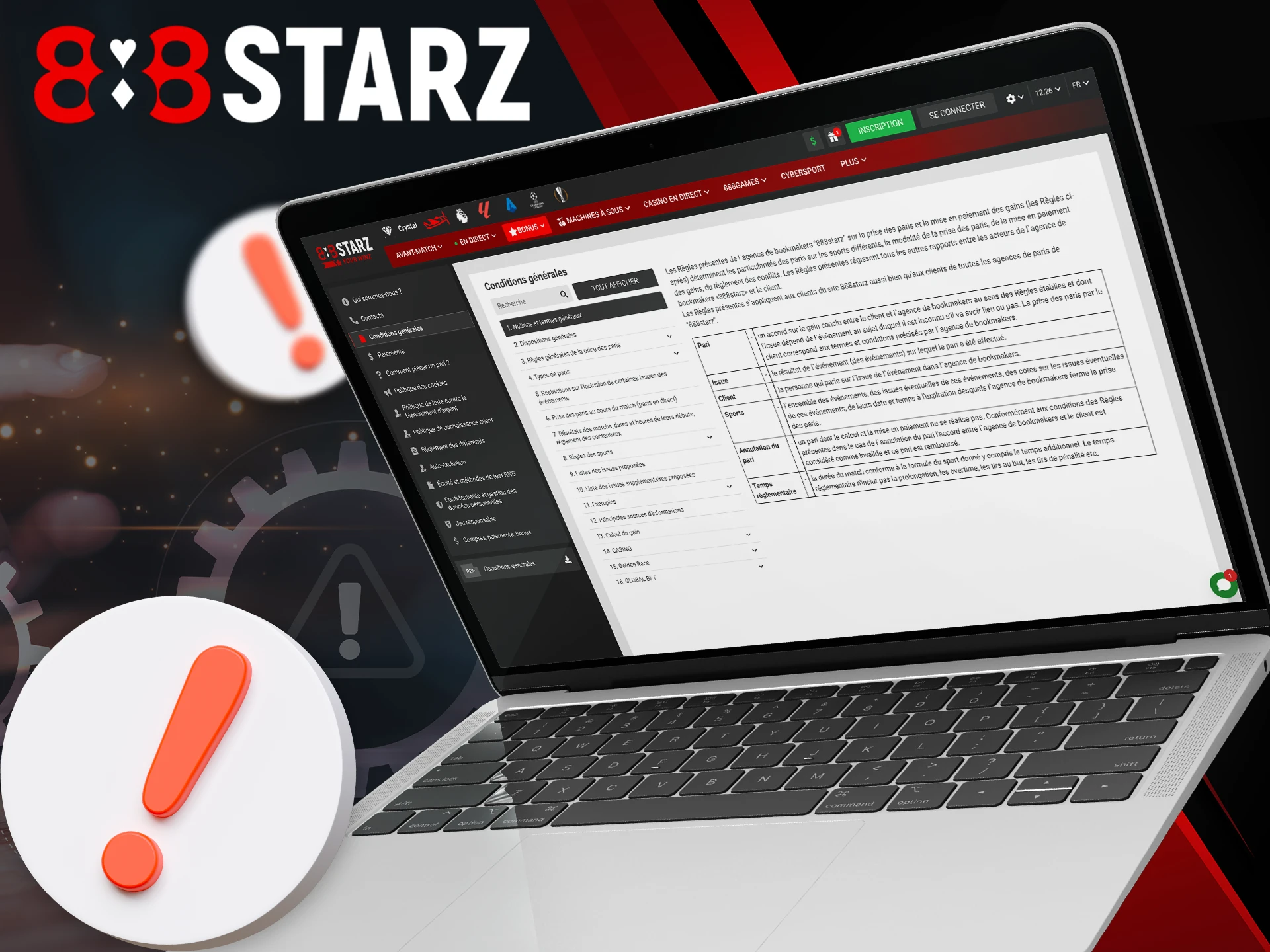 Familiarize yourself with 888Starz registration rules.