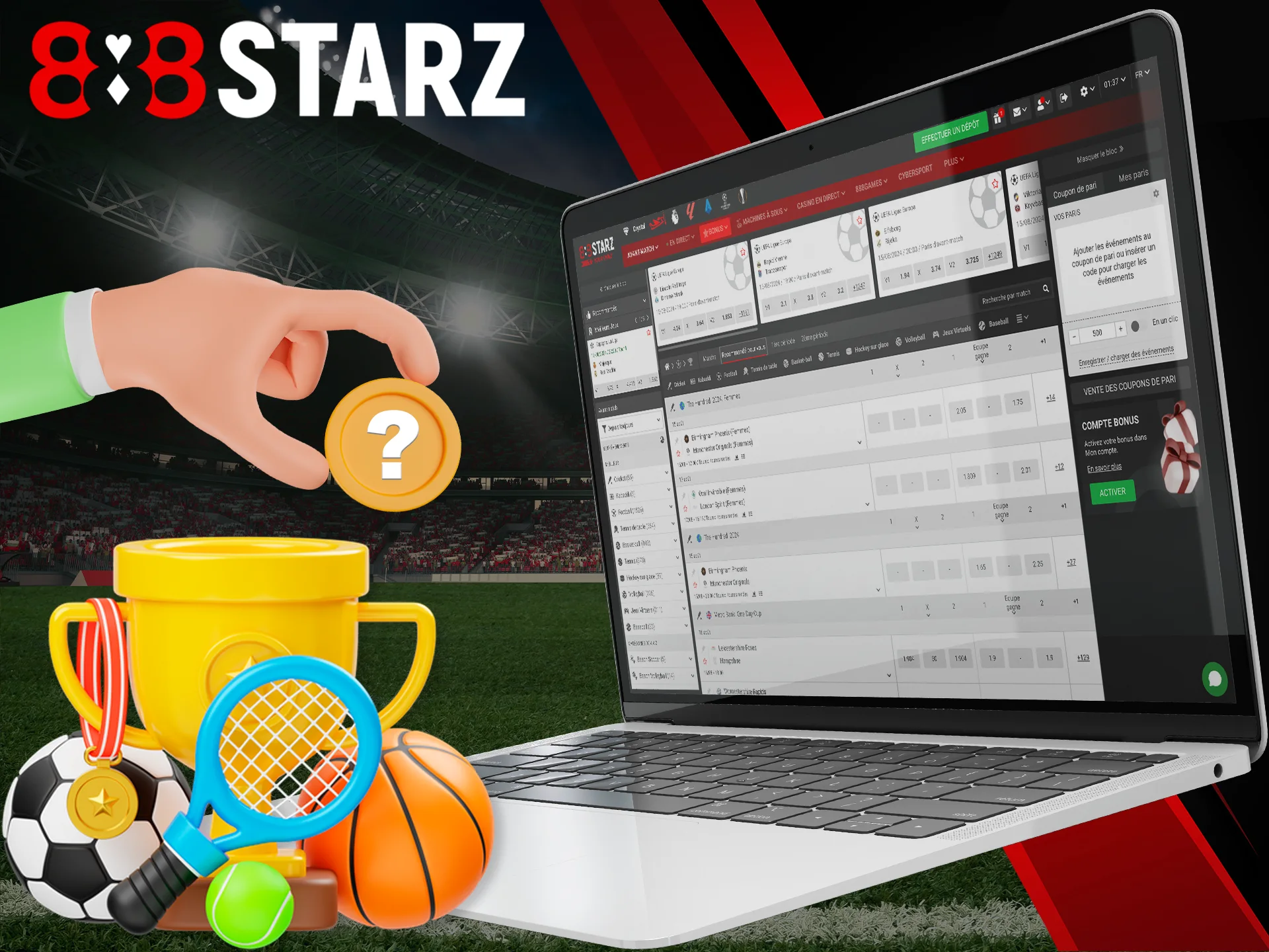 Familiarize yourself with how to bet at 888Starz.