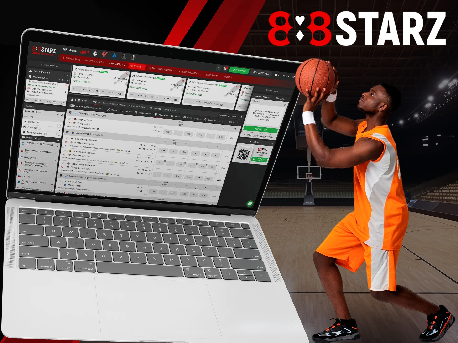 Pariez sur le basket et gagnez avec 888Starz.