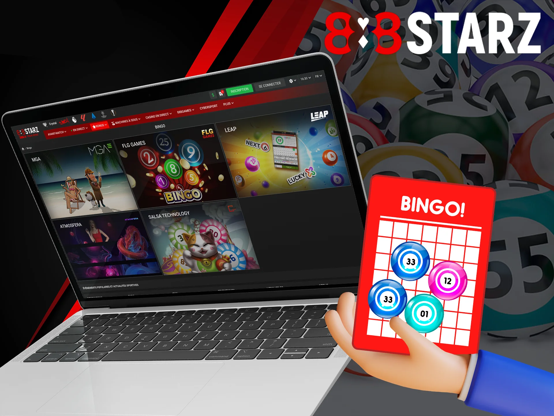 Rassemblez tous les numéros au Bingo avec 888Starz.