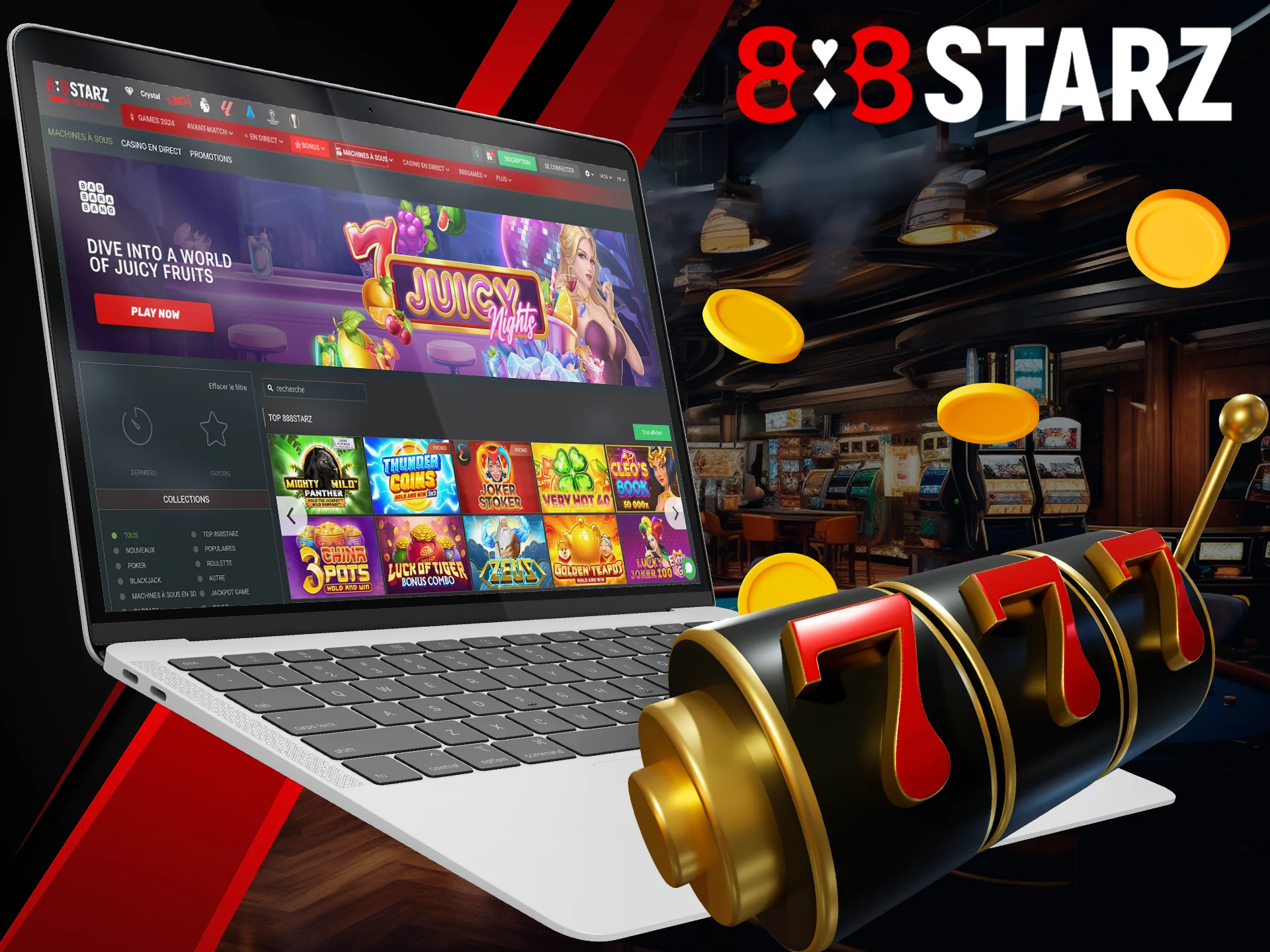 Fartuna vous attend déjà au casino 888Starz.